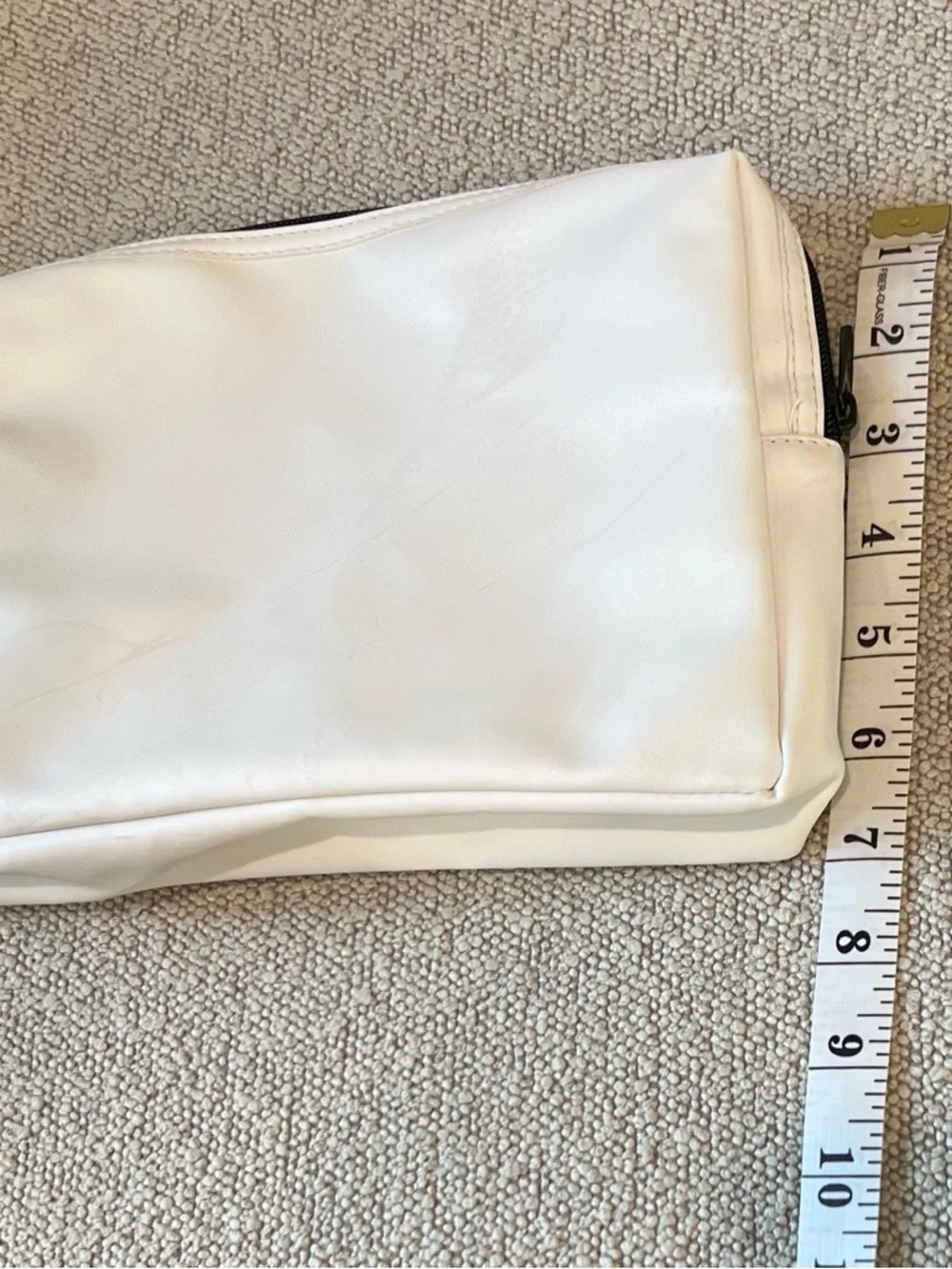 Arbonne White and Gold Logo Cosmetic Bag
